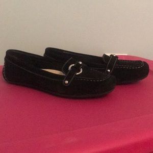 Banana Republic black suede moccasins